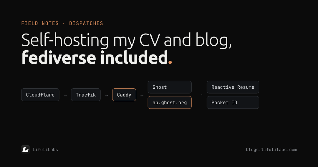Self-hosting my CV and blog, fediverse included